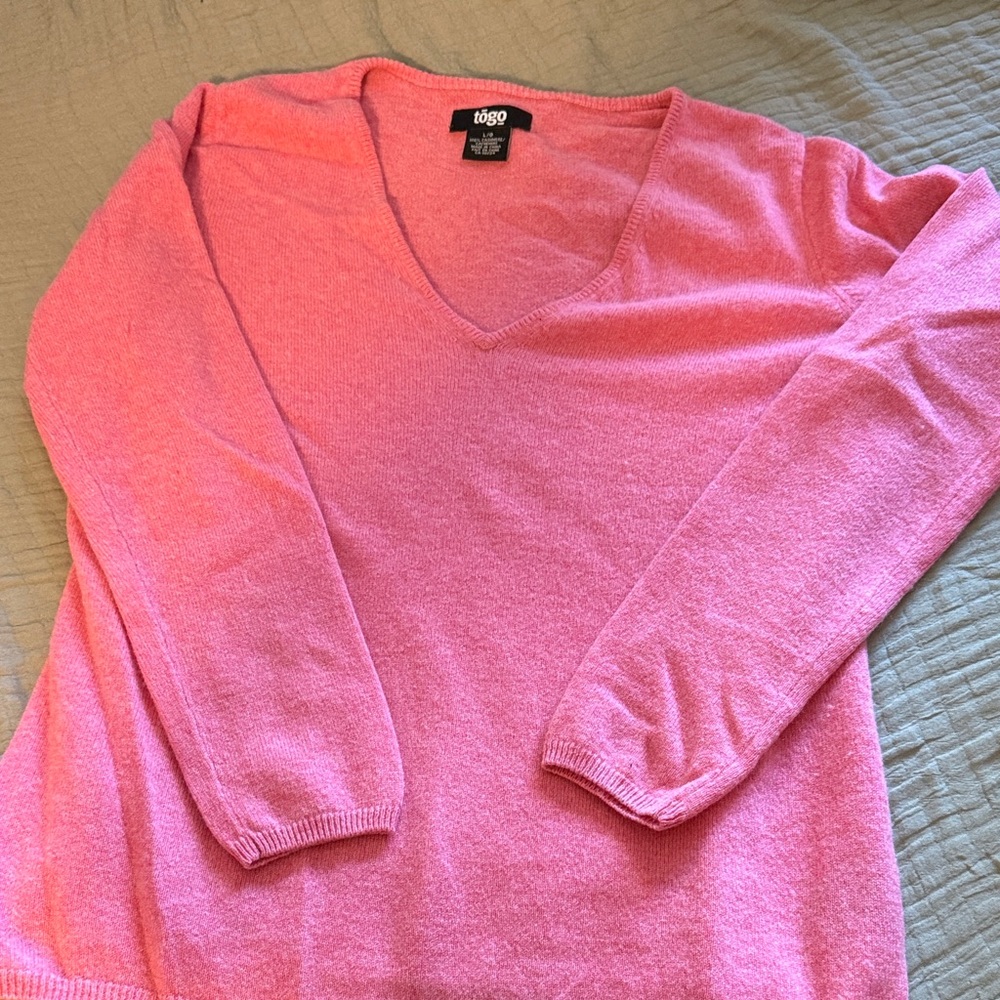 Cozy Pink Cashmere Sweater